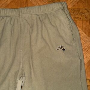 Tracksmith Franklin Fleece running Sweatpants joggers - Men sz L - Tan